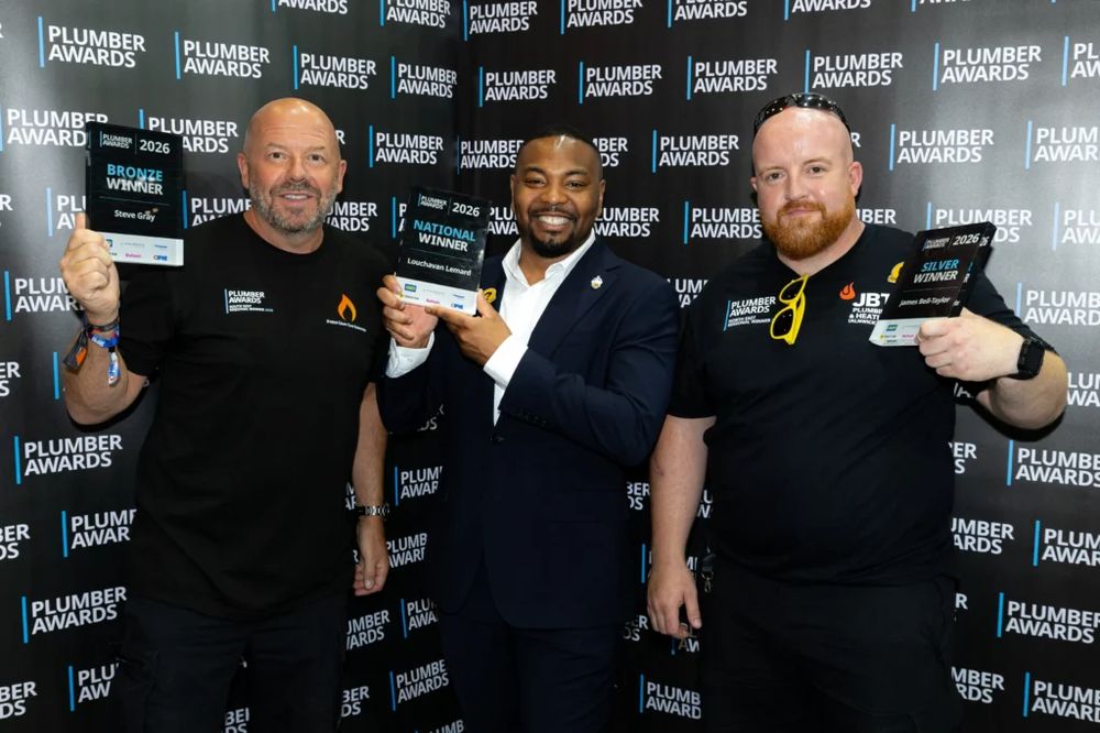 Louchavan Lemard receiving the National Plumber of the Year 2026 award